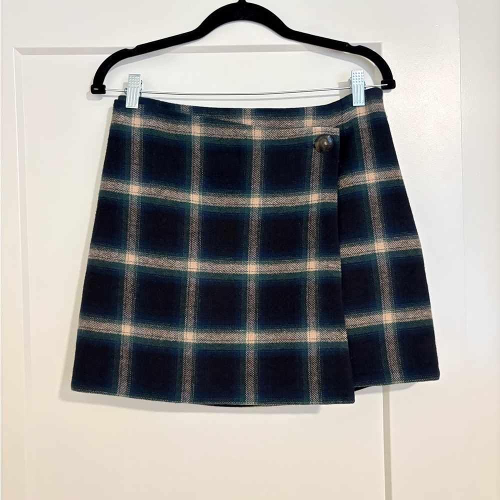 Sezane Laure Plaid Mini Skirt